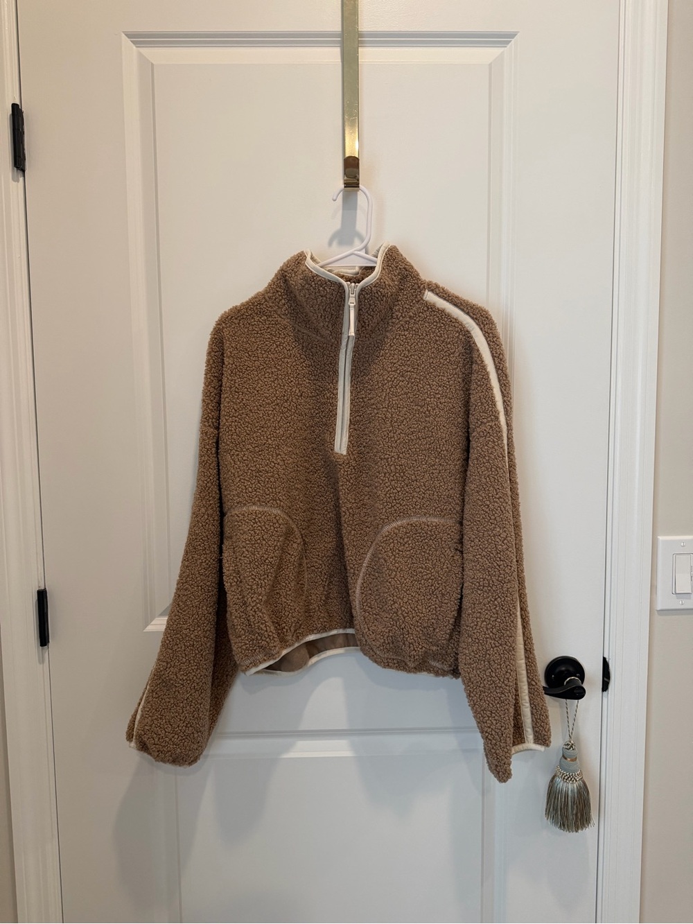 Old Navy • Women’s Sherpa Half-Zip Jacket - Camel